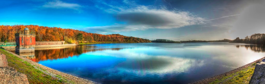 Swithland Reservoir In The Low Winter Sun by James Greig