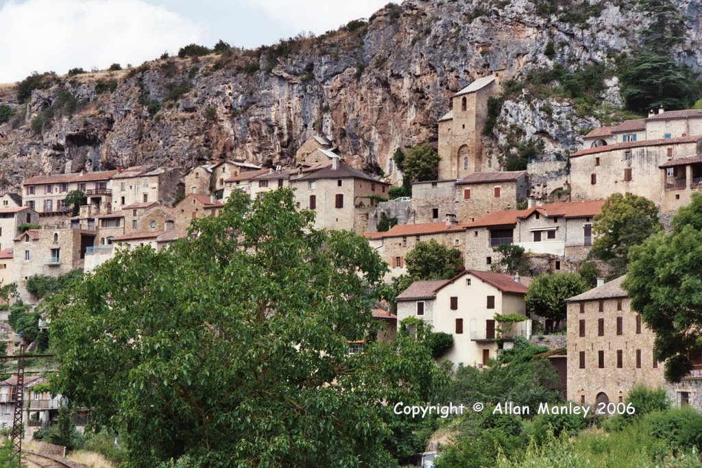 "Village on the Rocks"; Peyre, France by Allan Manley