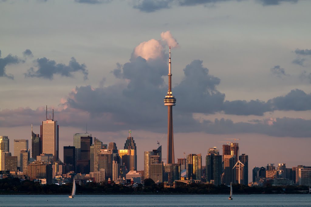 Skyline at sunset by Brad Harvie