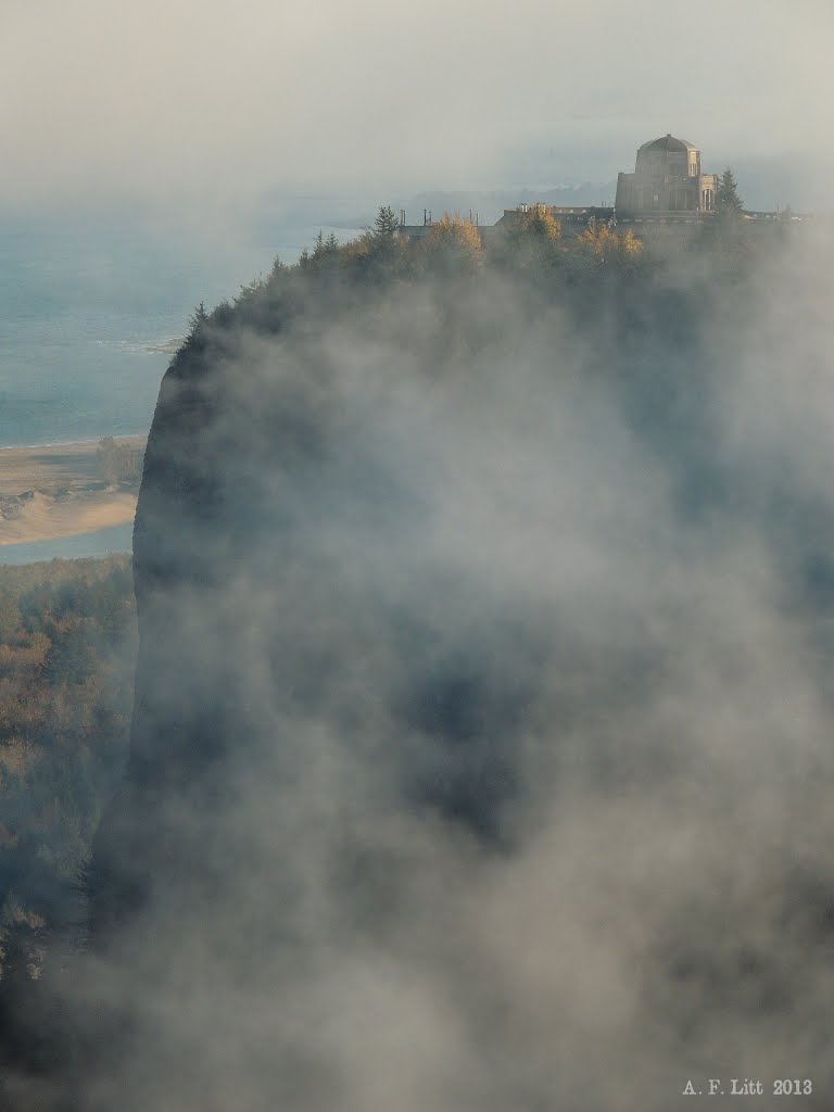 Misty Vista House from Chanticleer Point by A. F. Litt Creative