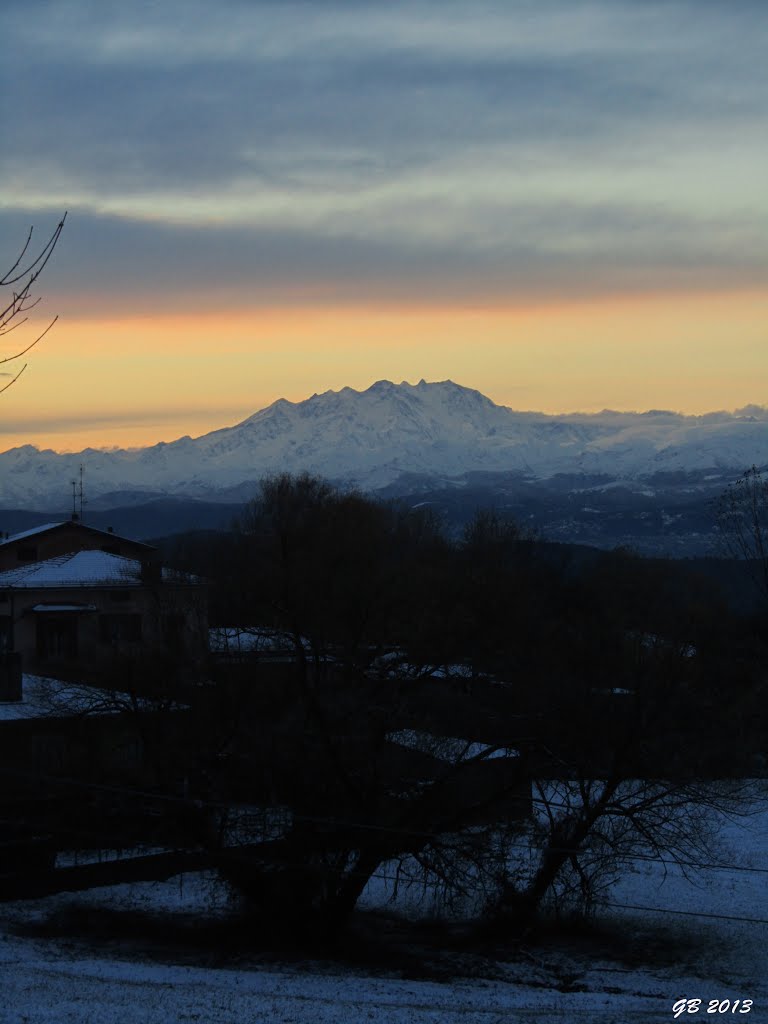 Tramonto verso il Monte Rosa by Gabriele Bistoletti