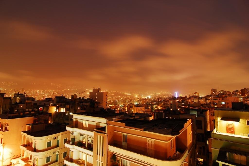 Broumanna, Ain Saade, Beit Mery as seen from Ashrafieh at night by HJ13