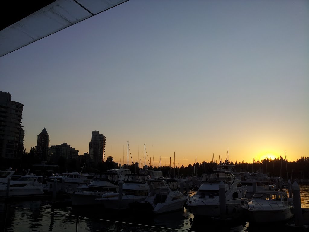 Sunset over Stanley Park from Coal Harbour, Vancouver by Shane Smith