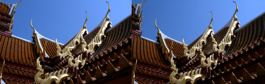 X3D - Bangkok - Wat Benchamabophit - Roof Detail by © Sonny☼3D