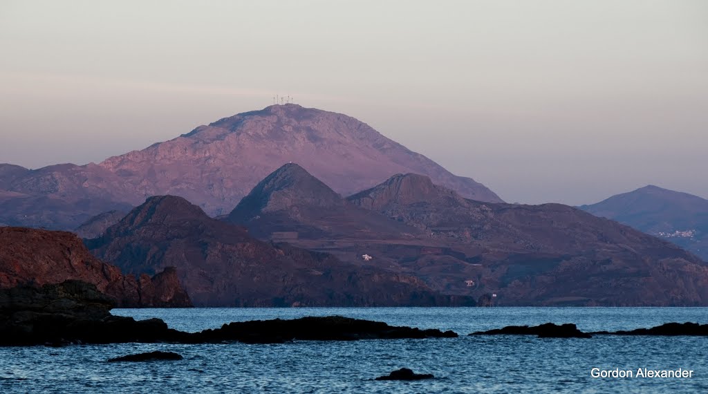 Dawn, east from Rodhakino, Crete by Gordon Alexander