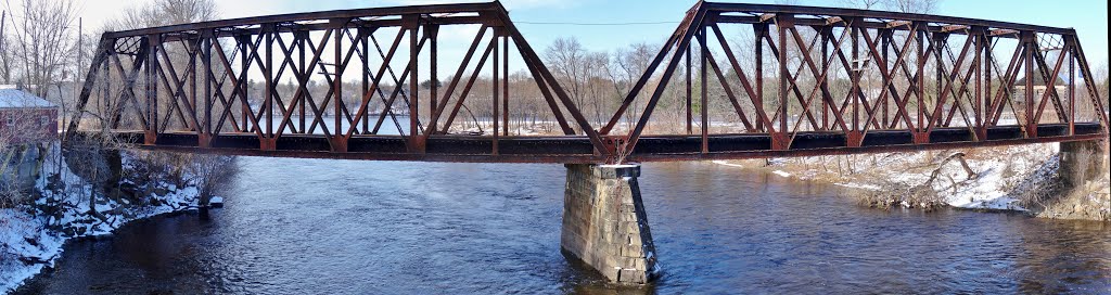 1910 Sebasticook River Railroad Bridge, Winslow Maine. Built by the Pennsylvania Bridge Co. of Steelton PA. by Taoab