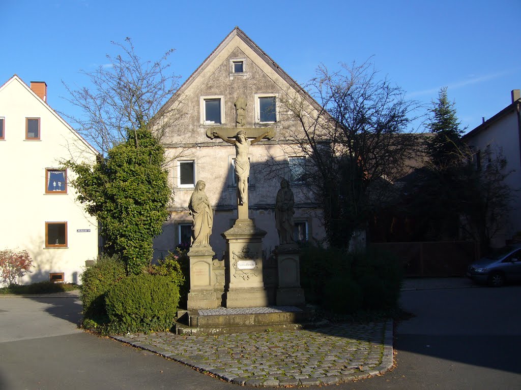 Steinernes Kreuz in Burgebrach by Mauerschwalbe