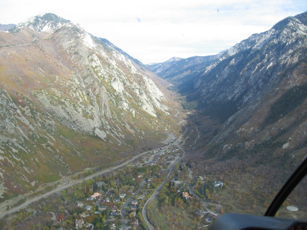 Little Cottonwood from air by Rylan Hayes