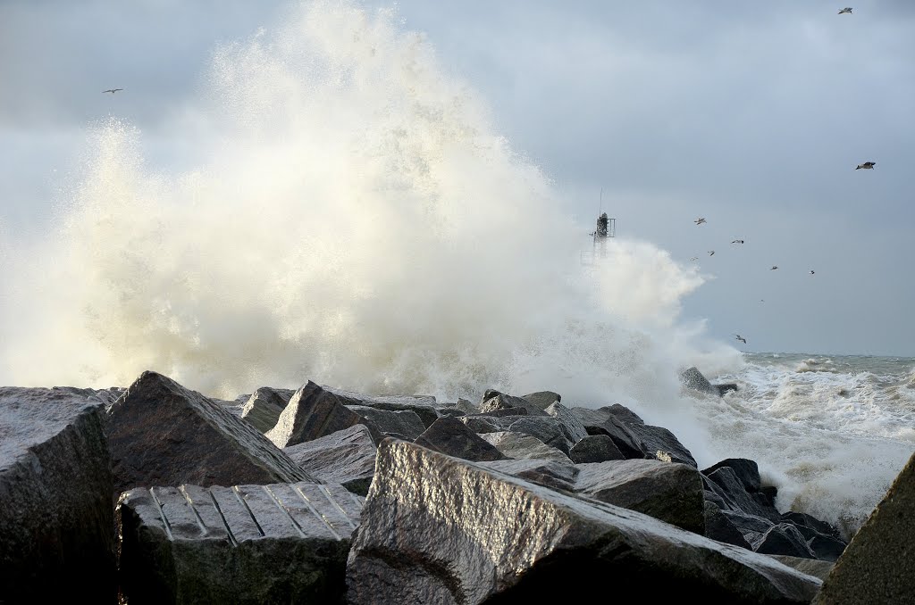 Windy day in Klaipėda , Baltic sea by Renatorius (Reno)