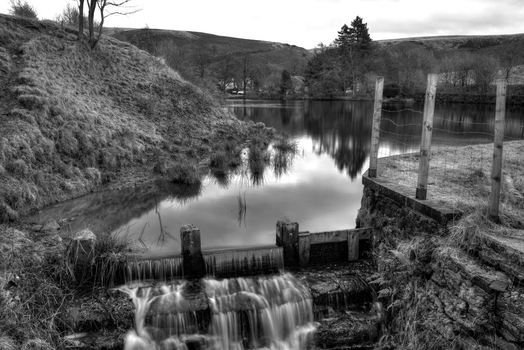 WHITE COPPICE LODGE WATERFALL, WHITE COPPICE, LANCASHIRE, ENGLAND. by ZACERIN