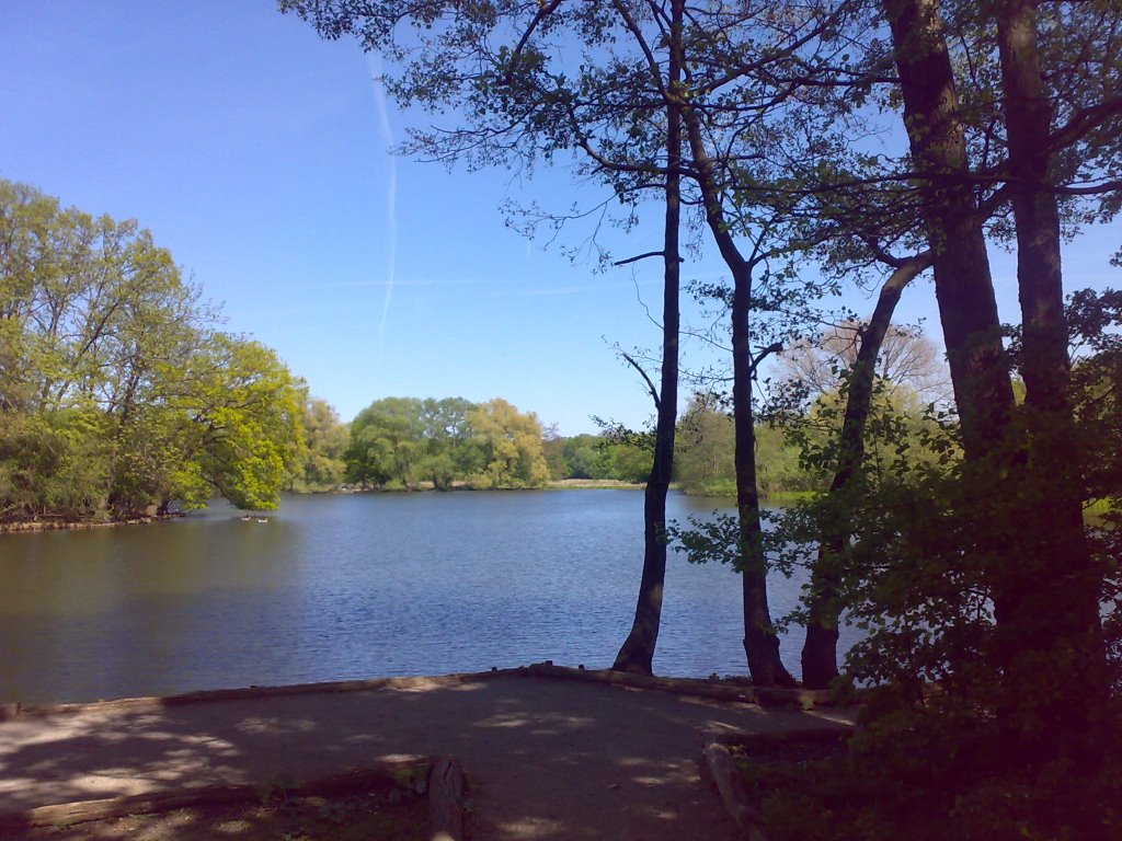 Blick auf den Anna-Teich im April by mngb