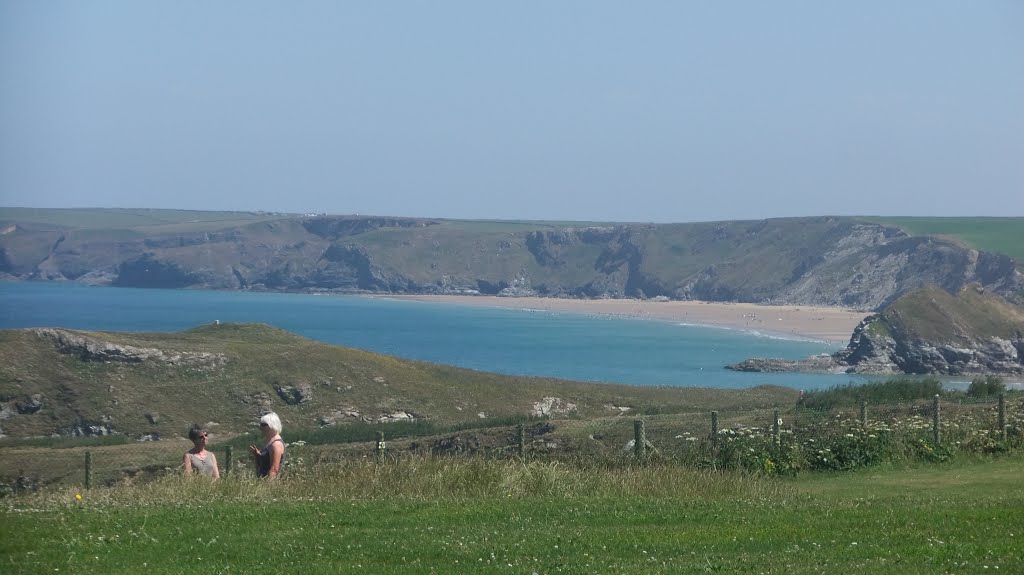 View to Porth Beach, Newquay by Tomba