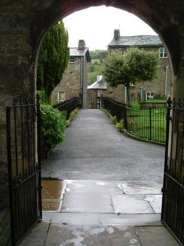 View out of dent church to a rainy day by wildhorseshadwell