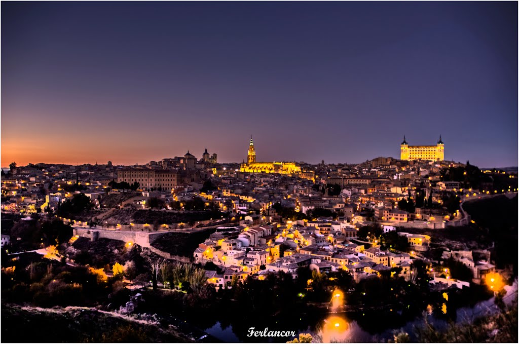 Toledo .Vista Nocturna.(f) Dedicated to all friends of Panoramio by Ferlancor Pano Yes