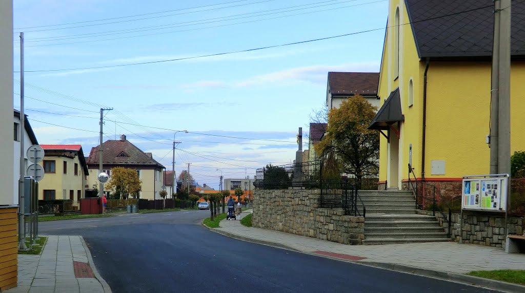 Suché Lazce - domy poblíž kostela (houses near the church), Czech Republic by MAPP HUDRANS