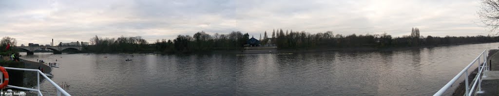 The River Thames by Chiswick Bridge Panorama by Mark Ridgway