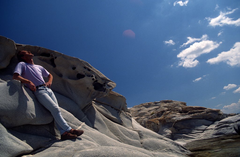 Me on the Moon-Kolimpithres Paros by Stathis Xionidis