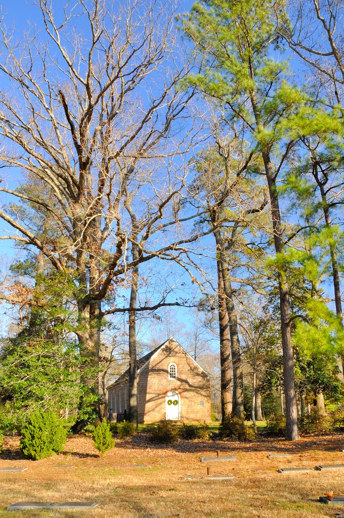 VIRGINIA: PRINCE GEORGE COUNTY: HOPEWELL: Merchant's Hope Church (Episcopal), 11500 Merchants Hope Road (S.R. 641) as seen from Merchant's Hope Memorial Gardens, 11302 Merchant's Hope Road 2 by Douglas W. Reynolds, Jr.