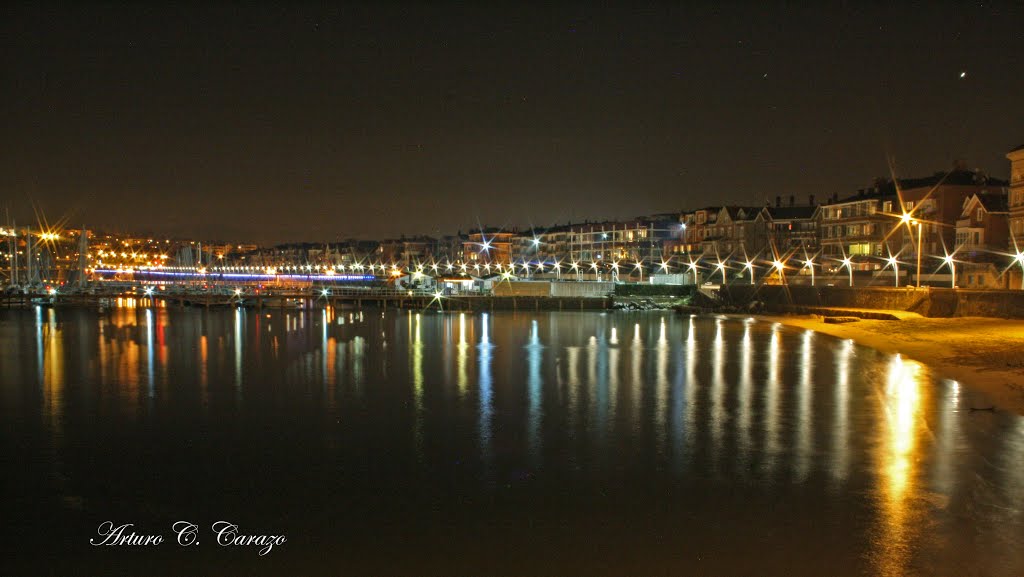 Nocturna de la playa de Las Arenas (Getxo) by Arturo C-53