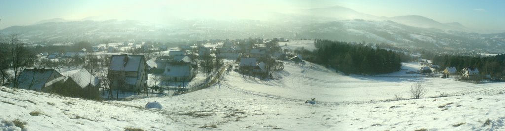 Limanowa, Panorama z pod Miejskiej Góry by krzyszkk