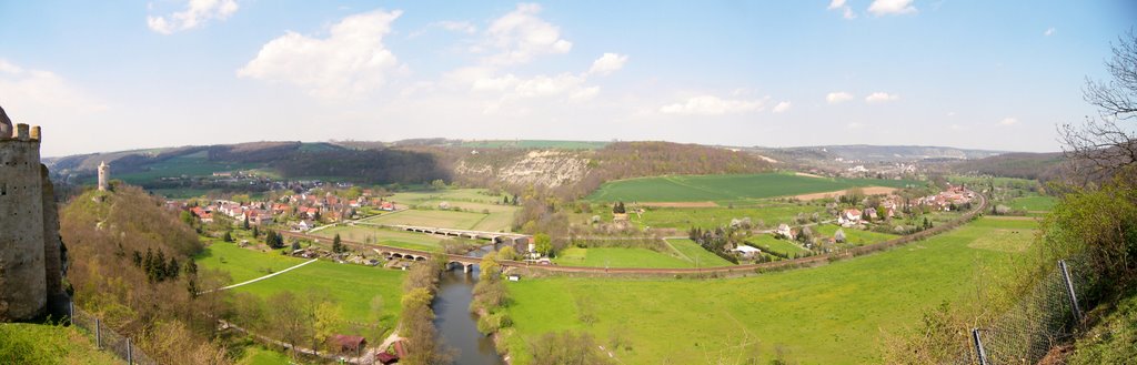 Blick von der Rudelsburg by Karl-Hans Vollrath