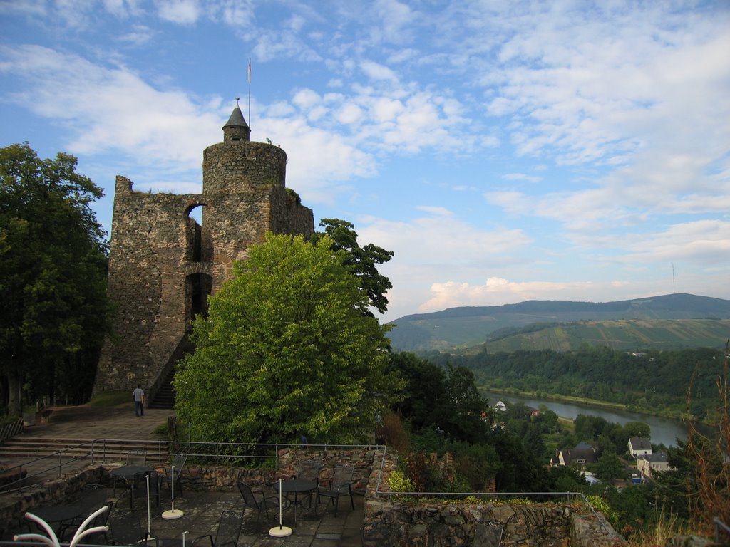 Castle Saarburg in the morning by Sybren