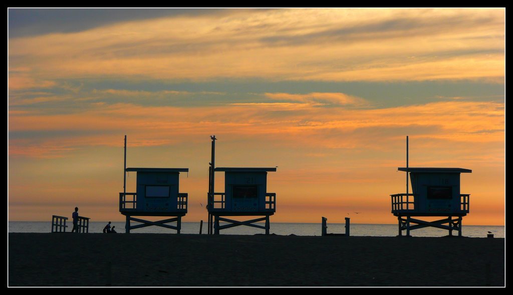 Sunset - Venice Beach by Crevette