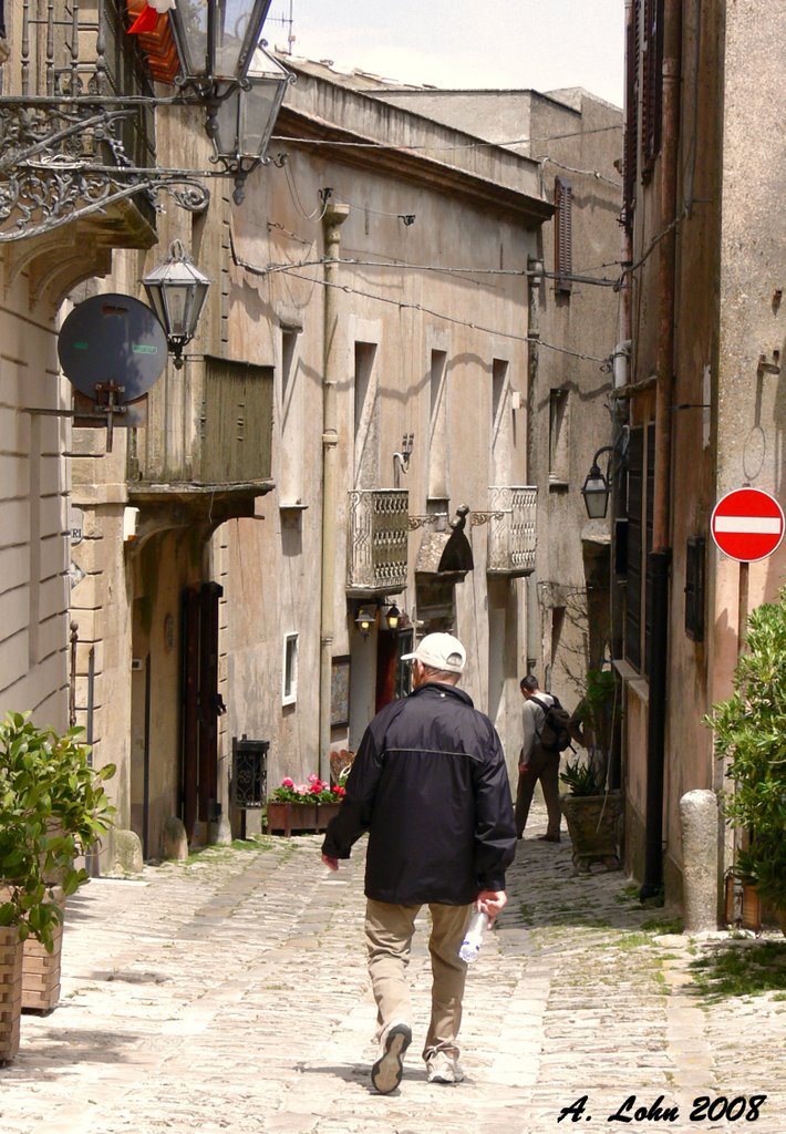 Street in Erice by Lohn Agoston