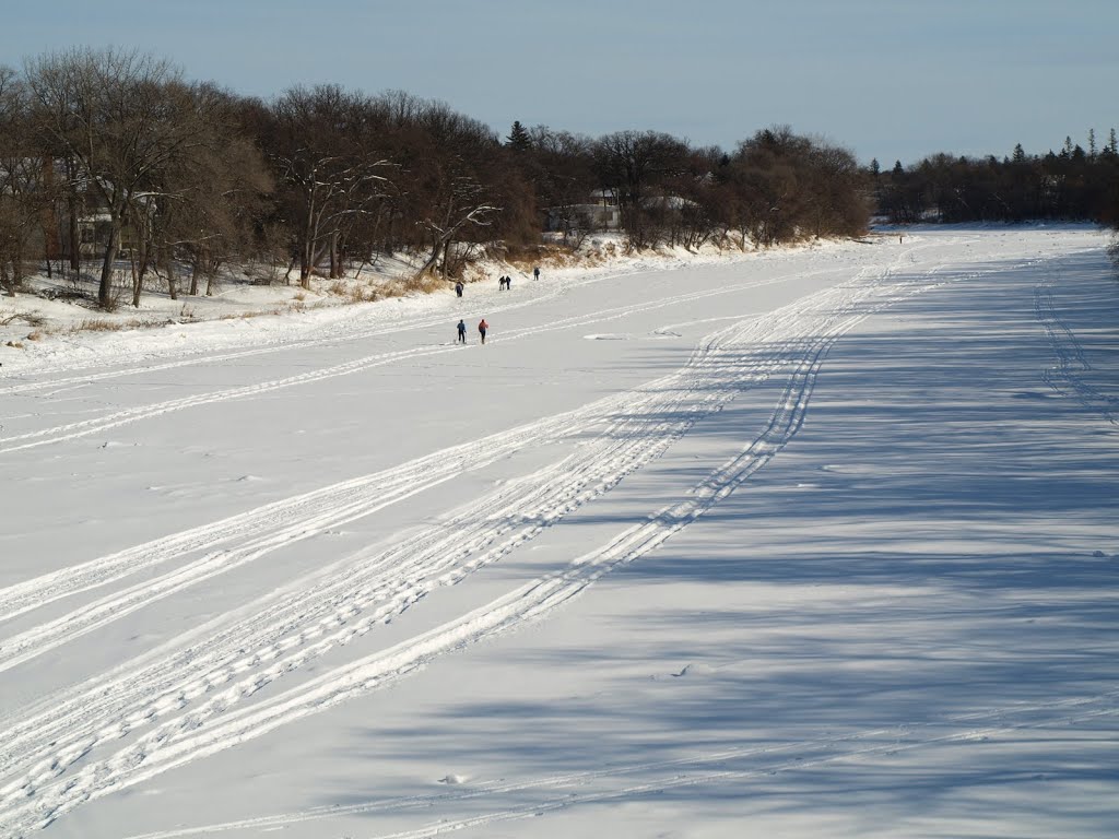 Frozen Assiniboine River, Winnipeg 2009 by Shahnoor Habib Munmun