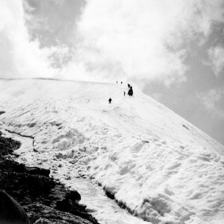 Dolomiti, anno 1963 - Cresta della Marmolada verso Punta Penia by ©Luigi Petrazzoli