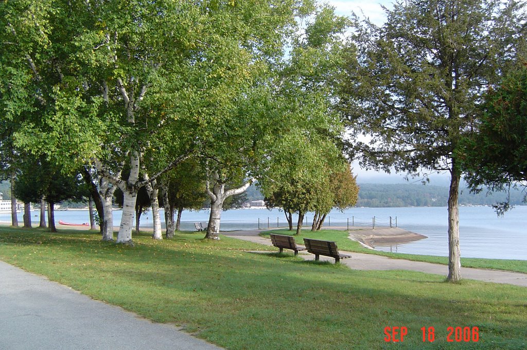 View of Lake George, NY, from Beach Road, Lake George Village, NY by Sea1934