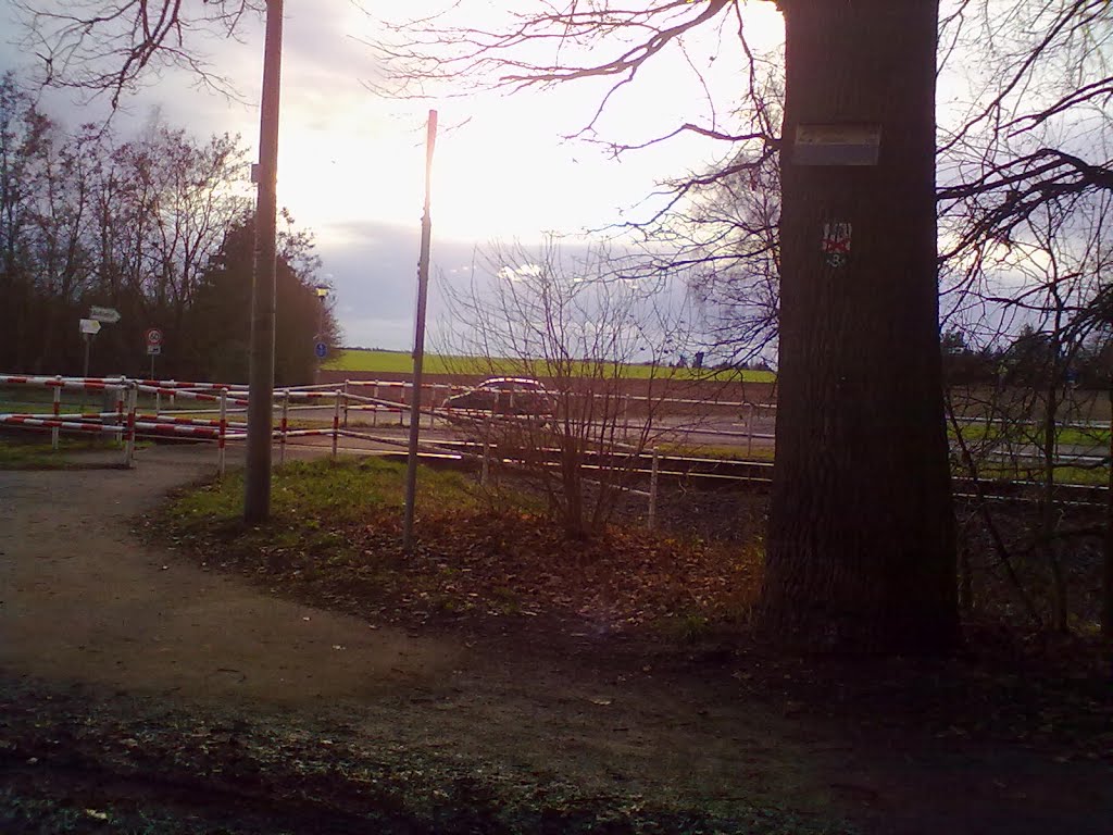 Bahnübergang am Weiherhofer Walfriedhof by schmmanf