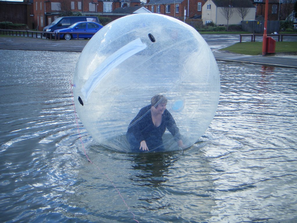 Water walker on mablethorpe boating lake by steviemuk