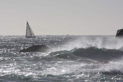 Sailing back to Hout Bay by Cliff Rossenrode