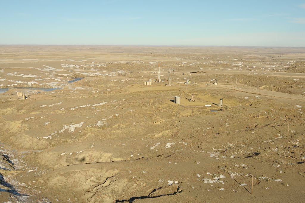 Aerial View of Oil Well by John Sidle