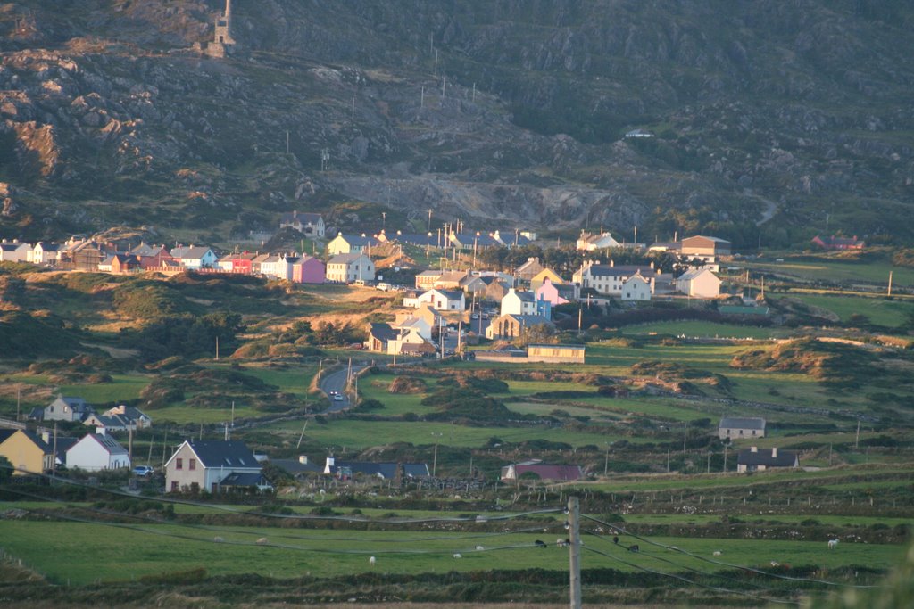 ALLIHIES VILLAGE (Allihies village and mines catching the last rays of the setting sun) by Beirut Bill