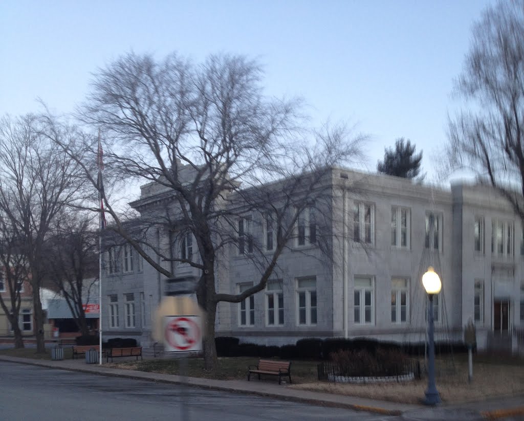 The blurry Barry County Courthouse in Cassville Missouri by JBTHEMILKER