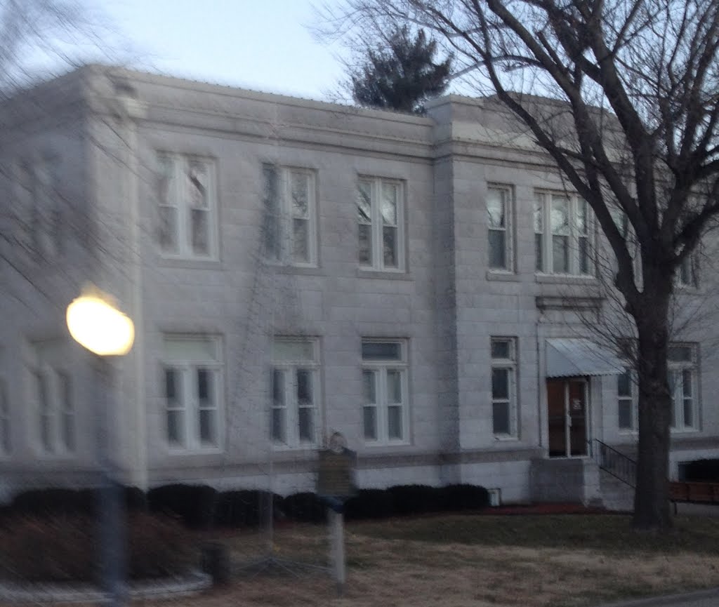 The blurry Barry County Courthouse in Cassville Missouri by JBTHEMILKER