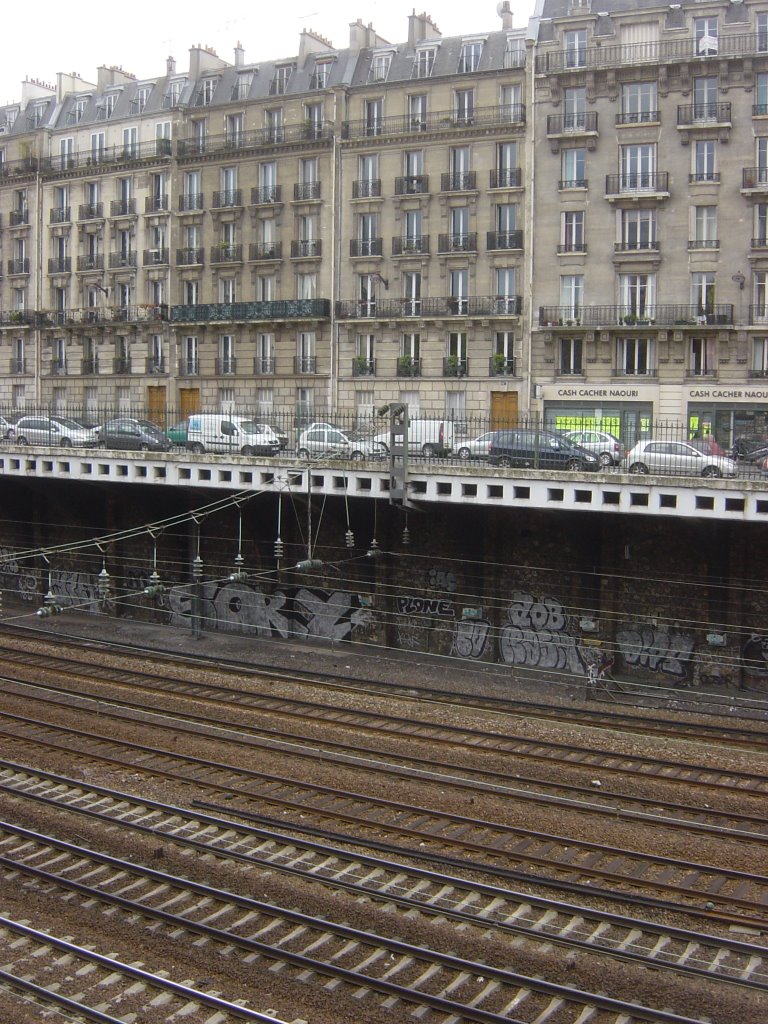 Voies de St Lazare depuis le Square des Batignolles by floiseau