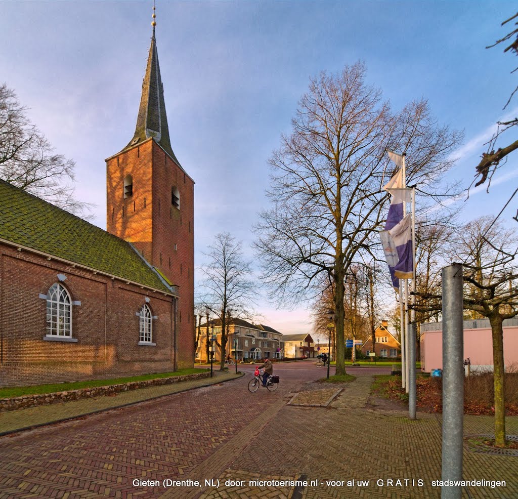 Hervormde kerk in Gieten - Drenthe (NL) door www.microtoerisme.nl - voor al uw gratis stadswandelingen by InZicht