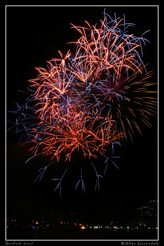 Fireworks over Sunfest 2007 #1 by Allan Greendale