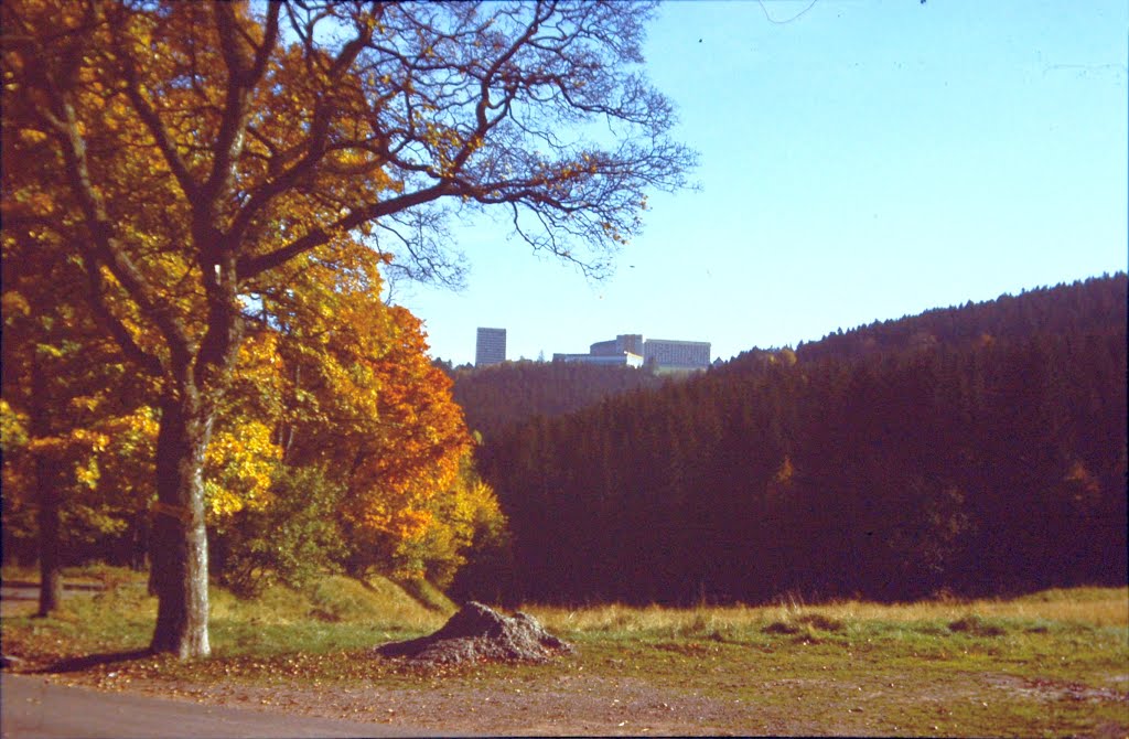 Oberhof, Blick zum FDGB-Heim Fritz Weineck, 1979 by SoulOfDarkness