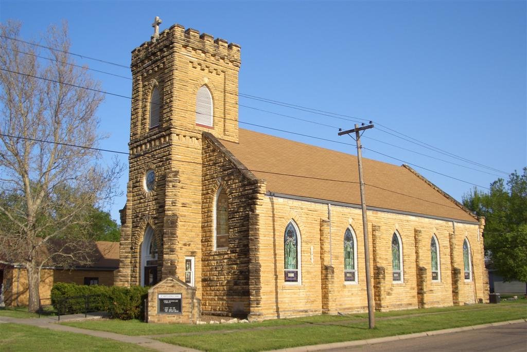 St. Mary's Catholic church, limestone, Glasco, KS by marnox1