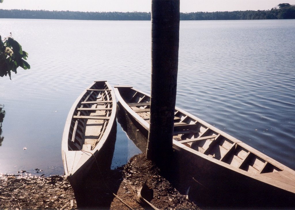 Canoas en Lago Sandoval by Gustavo Llobet