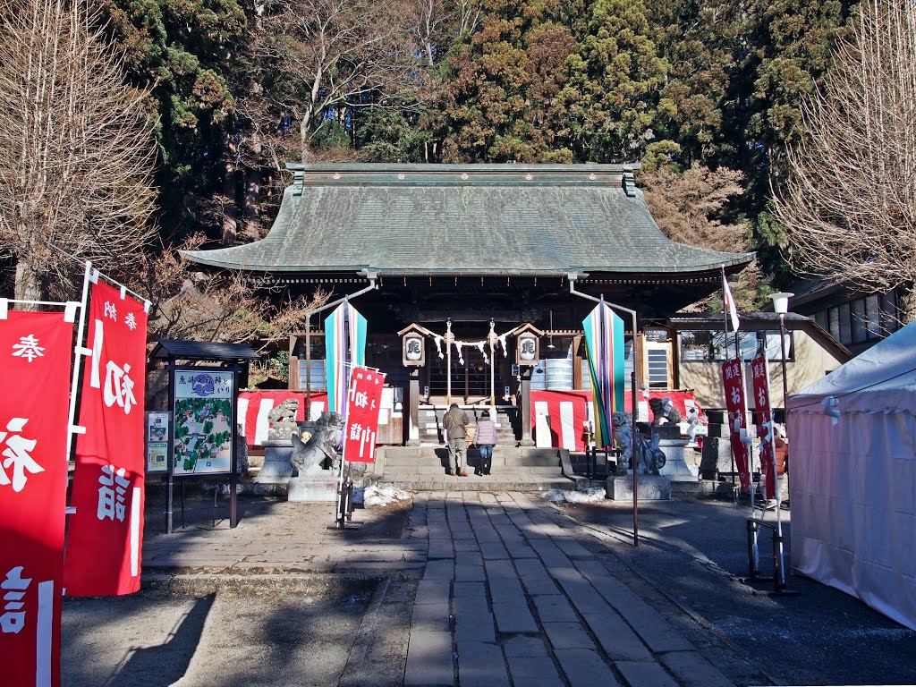 白河鹿嶋神社拝殿、Haiden of Shirakawa Kashima-jinja shrine by Bachstelze