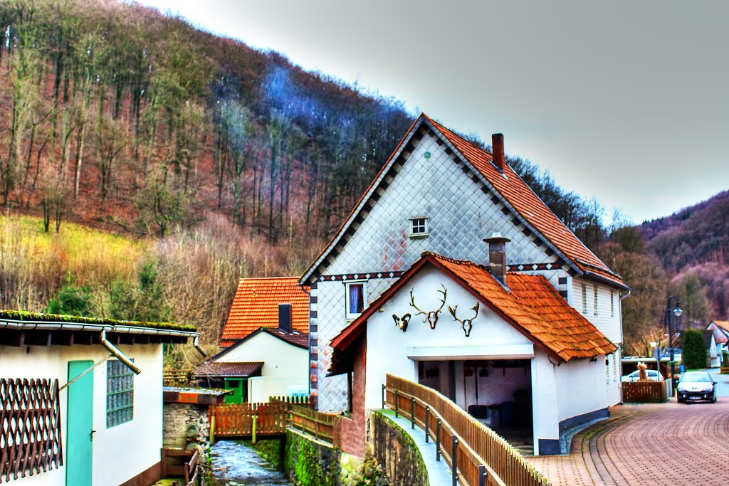 Die Lonau fließt mitten durch das Dorf ... ♥ by Boris Gonschorek