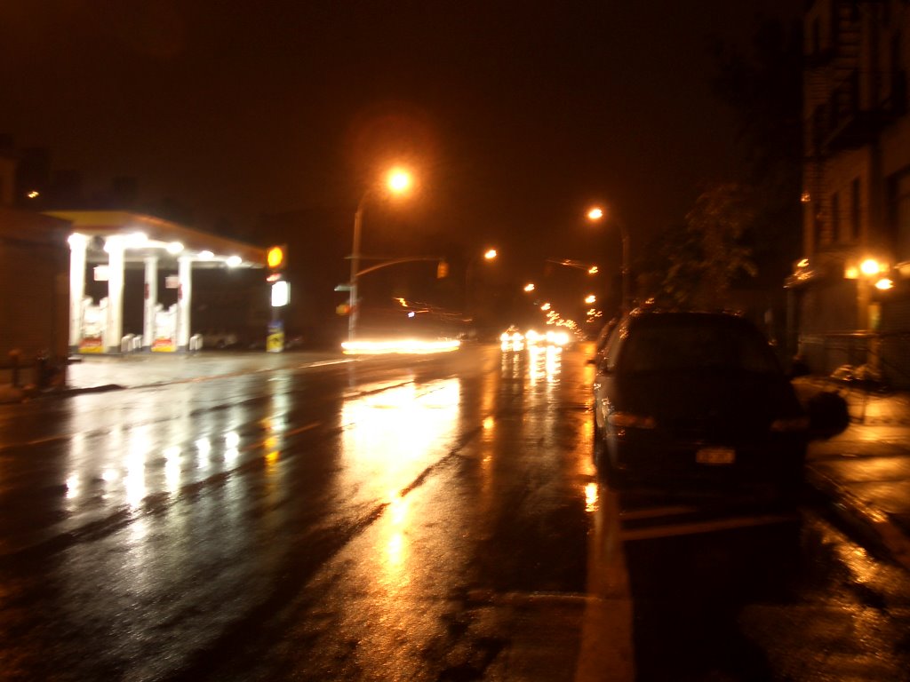 Bedford Ave. during a rainy night by Alexander Fringes