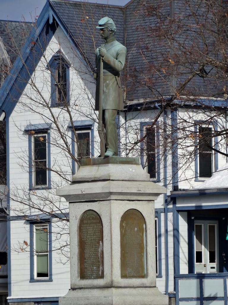 1868 Civil War Memorial; Kennedy Park, Lewiston, Maine. One of the first monuments erected in the US after the war, Lewiston’s was featured in the April 25, 1868 issue of Harper’s Weekly. by Taoab