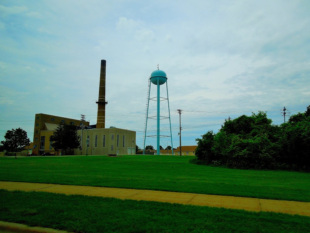 Mendota Mental Health Power Plant and Water Tower by Corey Coyle