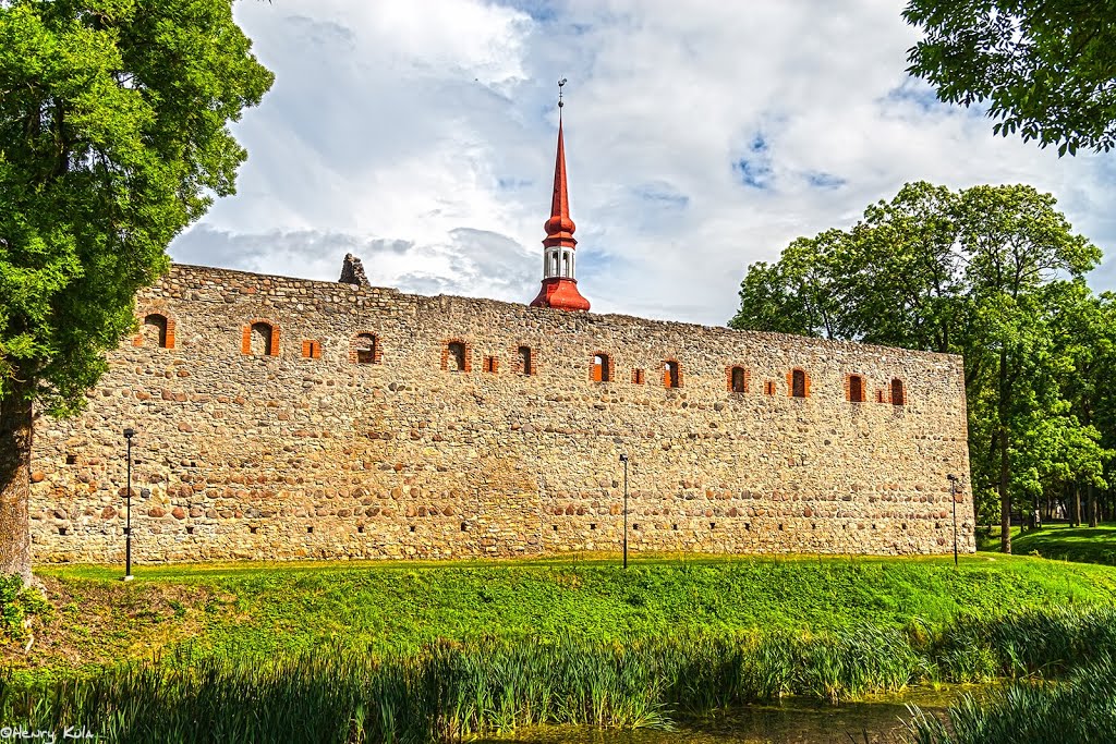 Põltsamaa Castle and St. Nicholas' Church by Henry Küla